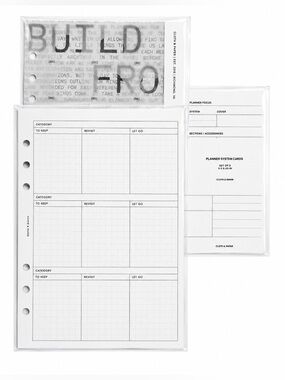 Cloth & Paper (C&P)‎ A5 Dashboard, A5 Declutter Inserts and Planner System Card